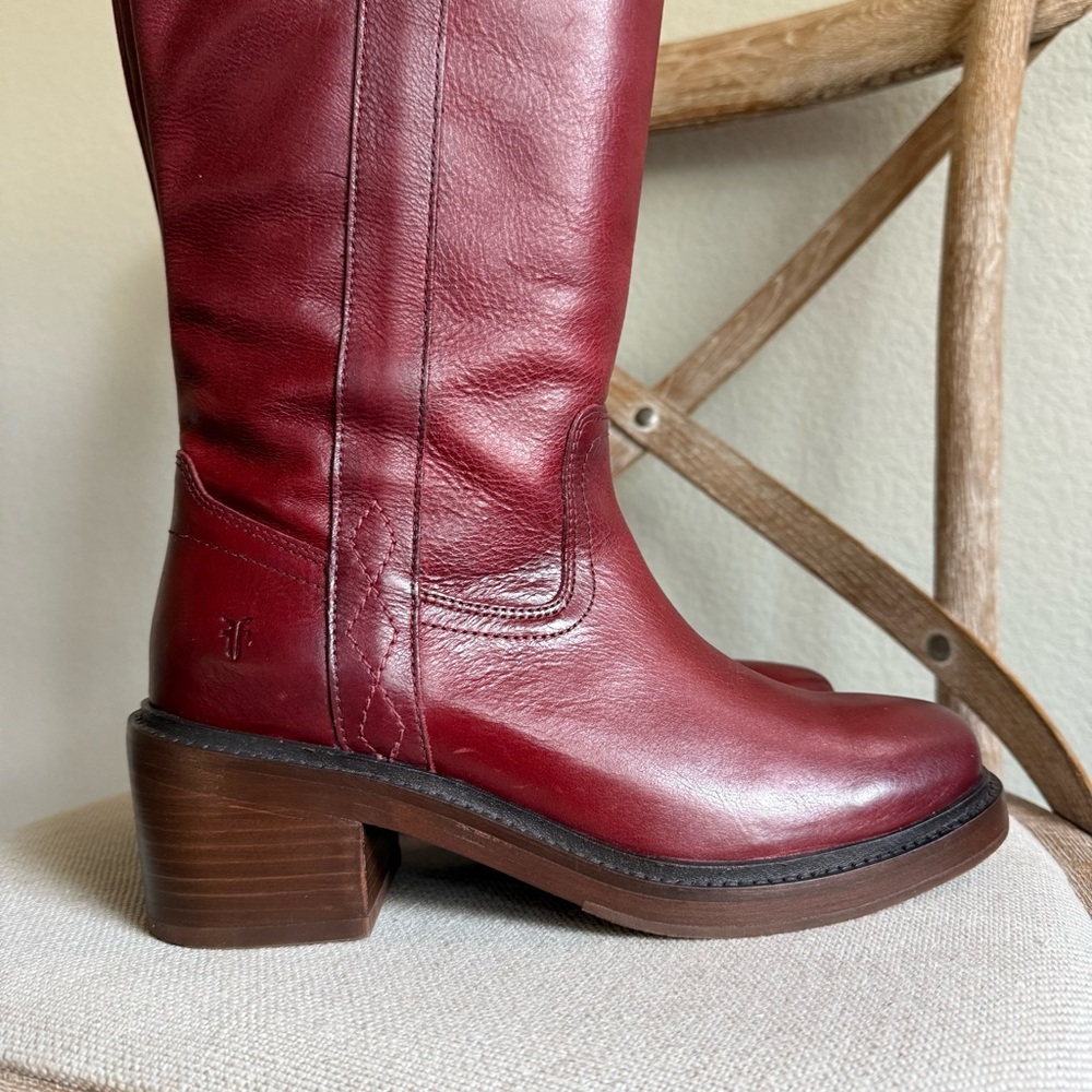 Frye Kate Pull-On Boots Merlot - Picture 9 of 9